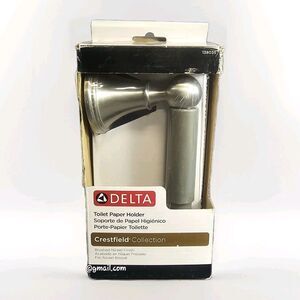 Delta 138035 Crestfield Toilet Paper Holder Spotshield Brushed Nickel Wall Mount